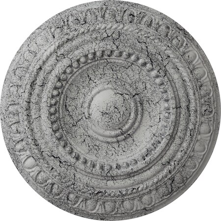 Ekena Millwork Artis Ceiling Medallion (Fits Canopies up to 6 7/8"), 15 3/4"OD x 1 3/8"P, Ultra Pure White Crackle CM15ARUWC